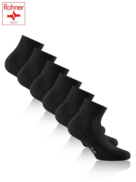 SNEAKER PLUS calzini corti della Rohner - 009 nero