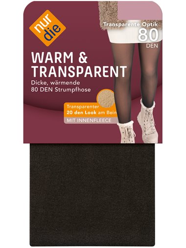 WARM & TRANSPARENT Fleece Collant NUR DIE