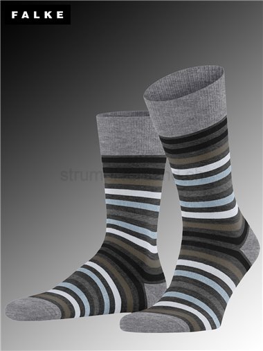 TINTED STRIPE calzini della Falke - 3180 asphalt mel.