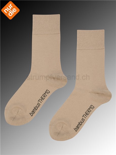 BAMBUS THERMO calzini da donna della Nur Die - 586 beigegrau