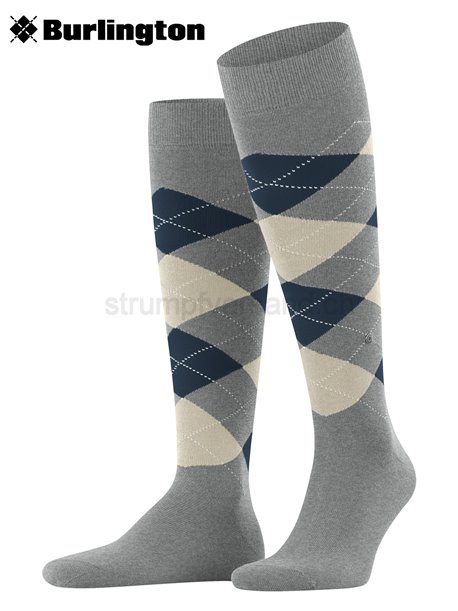 KING calzettoni per uomo della Burlington - 3393 light grey mel.