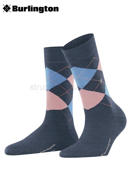MARYLEBONE calzini per donna della Burlington - 6688 dark blue mel.