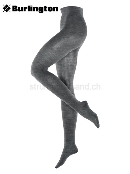 RIB COUTURE calzamaglia della Burlington - 3070 dark grey mel.