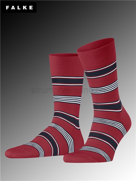 MARINA STRIPE calzini da uomo della Falke - 8228 scarlet